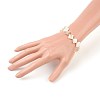 White Shell Chip Beads Stretch Bracelets BJEW-JB03982-02-3