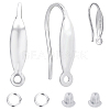 CREATCABIN 3 Pairs 925 Sterling Silver Earring Hooks DIY-CN0002-86-1