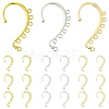 18Pcs 3 Colors Alloy Ear Cuff Findings FIND-FS0002-03-1