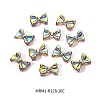 Electroplated Bowknot Resin Cabochons MRMJ-R128-16C-2