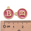 Golden Plated Alloy Enamel Charms ENAM-S118-08B-3