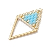 Glass Seed Beaded Pendants PALLOY-MZ01255-5
