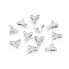 Alloy Initial Slide Charms with Grade A Rhinestones ALRI-R032-Y-FF-1