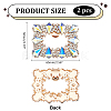 2Pcs Alloy & Glass Shoe Buckle Clips AJEW-WR0002-33-2