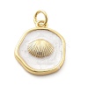 Ocean Theme Brass Enamel Pendants KK-Q029-01J-G-1