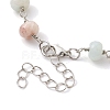 Natural Amazonite Rondelle Beads Link Bracelets for Women BJEW-JB10262-02-4