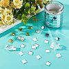 Adhesive Glass Mirror Mosaic Sheets DIY-WH0366-43-5