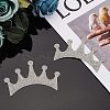 Crown Shape Glass Rhinestone Car Stickers DIY-WH0171-17-4