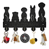 Wood & Iron Wall Mounted Hangers HJEW-WH0055-037-1