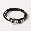 3-Loop Imitation Leather Wrap Bracelets BJEW-J114-01A-1