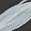 Faceted Rondelle Glass Beads Strands X-GLAA-I033-4mm-05-1