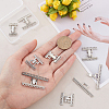 SUPERFINDINGS 8 Sets 4 Styles Alloy and Brass Fold Over Clasps FIND-FH0004-48-3