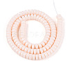 Opaque Solid Color Glass Beads Strands GLAA-N026-3x6mm-01-2