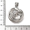 316L Stainless Steel Tibetan Style Rhinestone Pendants STAS-D096-01B-AS-3