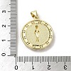 Brass Pave Shell Pendants KK-I708-16M-G-3