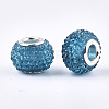 Resin Rhinestone European Beads RPDL-T002-03-3