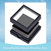 Acrylic Square Loose Diamond Box with Visible Window CON-WH0088-76B-02-5