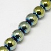 Electroplate Non-magnetic Synthetic Hematite Beads Strands G-J169A-8mm-06-3