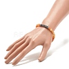 Natural Gemstone & Synthetic Hematite Beaded Stretch Bracelet BJEW-JB08179-3