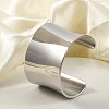 304 Stainless Steel Open Cuff Bangles BJEW-U015-01P-1