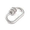 Brass Micro Pave Cubic Zirconia Keychain Rings KK-M293-50P-2