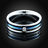Valentine's Day Titanium Steel Cubic Zirconia Finger Ring RJEW-BB18930-8-6