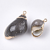 Electroplate Spiral Shell Pendants LS-SSHEL-T009-06-2