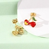 Brass Micro Pave Cubic Zirconia Stud Earrings EJEW-D328-01G-01-3