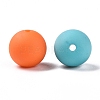 Rubberized Style Imitated Silicone Acrylic Beads MACR-T048-01A-07-2