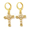 Real 18K Gold Plated Brass Dangle Leverback Earrings EJEW-A033-03G-04-1