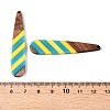 Epoxy Resin & Walnut Wood Pendants RESI-N039-121G-3