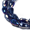 Opaque Solid Color Electroplate Glass Beads Strands EGLA-N013-P8mm-B03-3