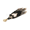 Handmade Loom Pattern Seed Beads Tassel Pendants Decoration HJEW-MZ00017-3
