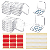 20Pcs Transparent Plastic Nail Art Tool Storage Box CON-BC0007-03D-1