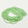 Electroplate Glass Beads Strands EGLA-D018-8x8mm-33-2