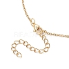 4.5MM Round White Shell Pearl Beaded & 304 Stainless Steel Cable Chain Necklaces for Women NJEW-JN05571-5