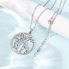 304 Stainless Steel Pendant Cable Chain Necklaces for Men Women NJEW-K308-03D-P-3