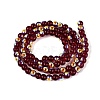 Electroplate Transparent Glass Beads Strands EGLA-Q132-4MM-A12-2