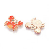 Marine Animals Alloy Enamel Pendants X-ENAM-T022-34G-2