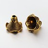 6-Petal Tibetan Style Alloy Bead Caps X-PALLOY-N0113-05AG-1