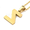 Ion Plating(IP) Initial Letter 304 Stainless Steel Pendant Necklaces NJEW-M199-01G-Z-2