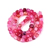 Natural Banded Agate/Striped Agate Beads Strands G-S359-374B-3