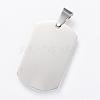 Tarnish Resistant 304 Stainless Steel Stamping Blank Tag Pendants STAS-R090-33-2