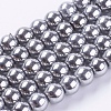 Synthetic Magnetic Hematite Beads Strands G-H1099-1-1