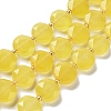 Natural Yellow Agate Beads Strands G-NH0004-043-1