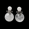 Natural Quartz Crystal Perfume Bottle Pendants GG-CBA7610-02P-06-1