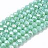 Electroplate Glass Beads Strands EGLA-A034-P6mm-B16-1