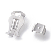 316 Surgical Stainless Steel Clip-on Earring Findings STAS-L203-44P-1
