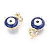 Brass Enamel Charms KK-B024-02G-E-2