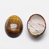 Oval Natural Tiger Eye Cabochons G-K020-40x30mm-04-2